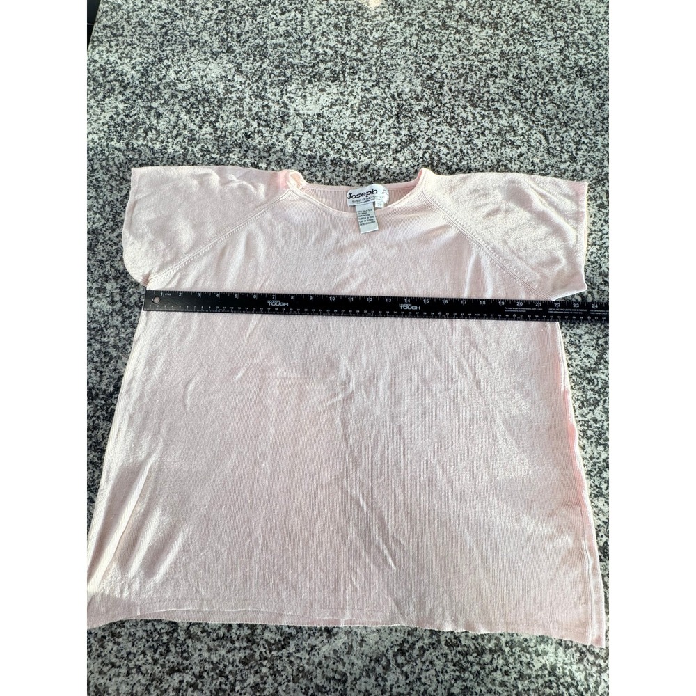 Joseph A Pink Silk Knit Short Sleeve Top Womens 2X Lightweight Minimalist - Picture 6 of 7